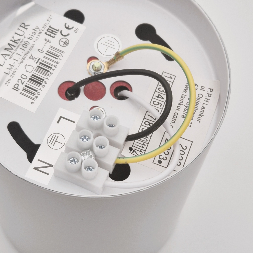 LED Einbauleuchte TACO 1xE27/15W/230V Weiß