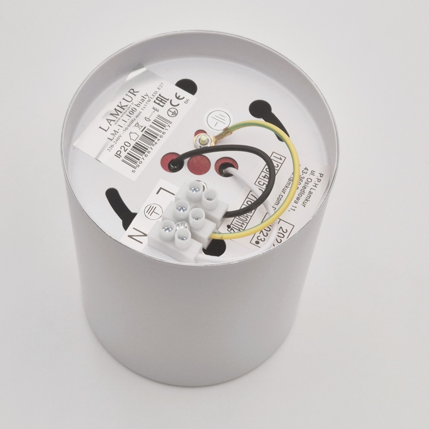 LED Einbauleuchte TACO 1xE27/15W/230V Weiß