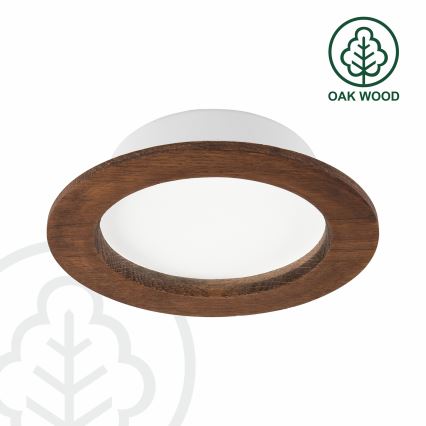 LED Einbauleuchte WOODY SPOT LED/12,5W/230V 3000K Kirschbaum Ø 16 cm