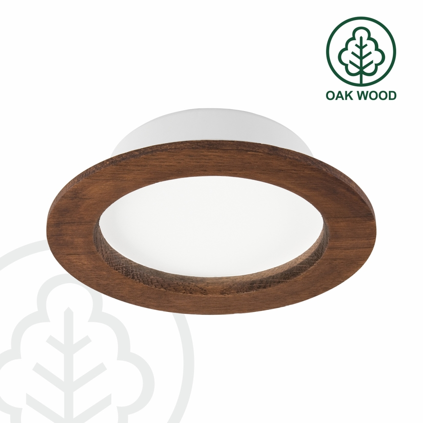 LED Einbauleuchte WOODY SPOT LED/12,5W/230V 4000K Kirschbaum Ø 16 cm