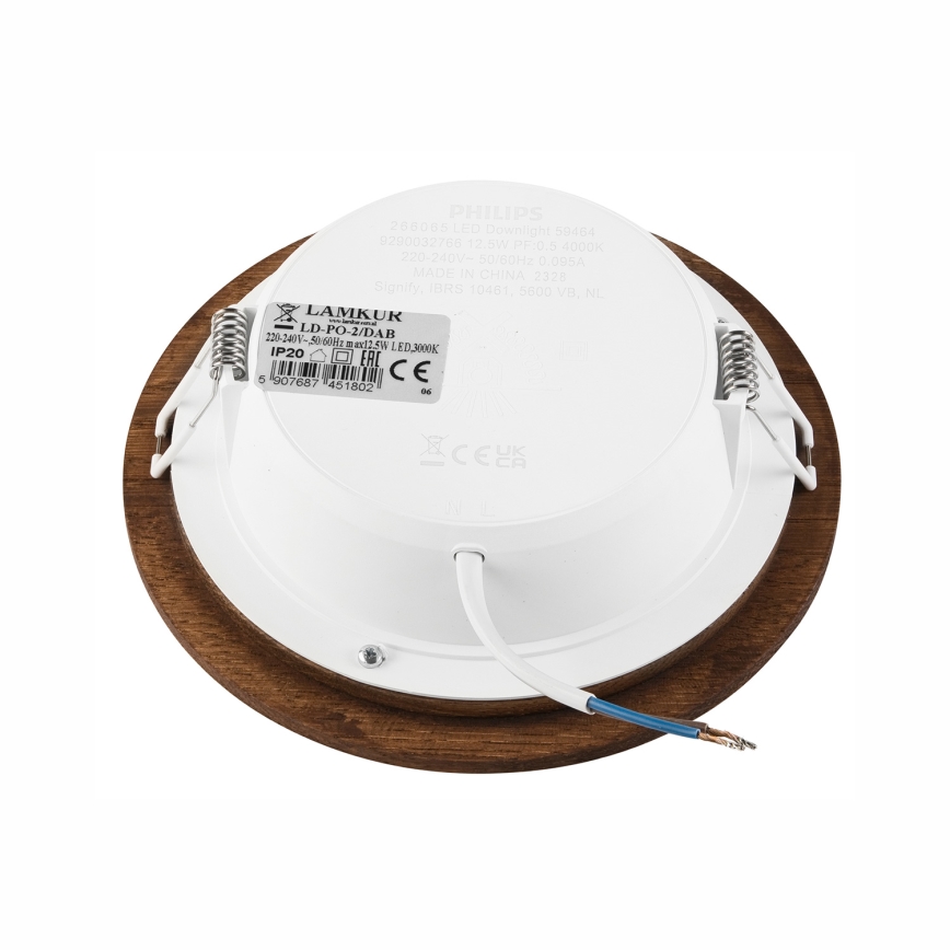 LED Einbauleuchte WOODY SPOT LED/12,5W/230V 4000K Kirschbaum Ø 16 cm