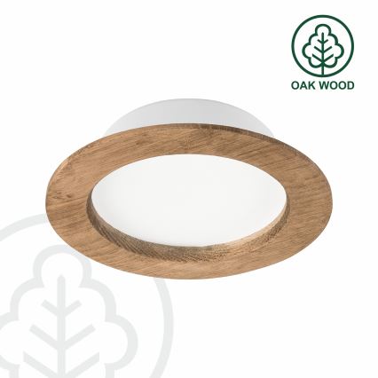 LED Einbauleuchte WOODY SPOT LED/12,5W/230V 4000K Nussbaum Ø 16 cm