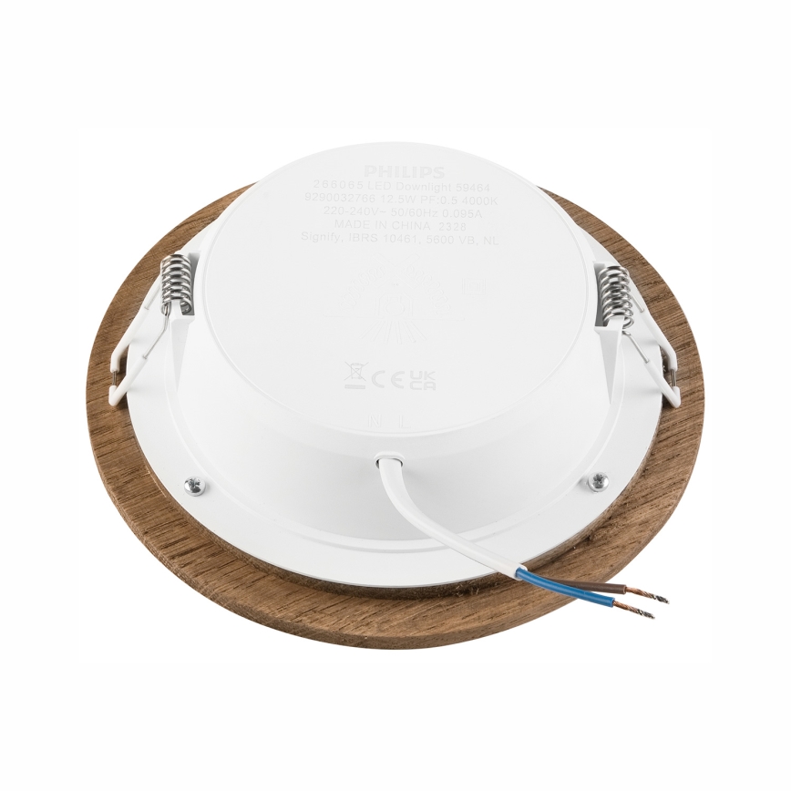 LED Einbauleuchte WOODY SPOT LED/12,5W/230V 4000K Nussbaum Ø 16 cm