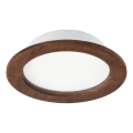LED Einbauleuchte WOODY SPOT LED/16,5W/230V 4000K Kirschbaum ? 18,5 cm