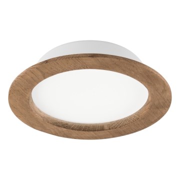 LED Einbauleuchte WOODY SPOT LED/16,5W/230V 4000K Nussbaum Ø 18,5 cm