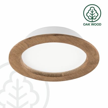 LED Einbauleuchte WOODY SPOT LED/16,5W/230V 4000K Nussbaum Ø 18,5 cm