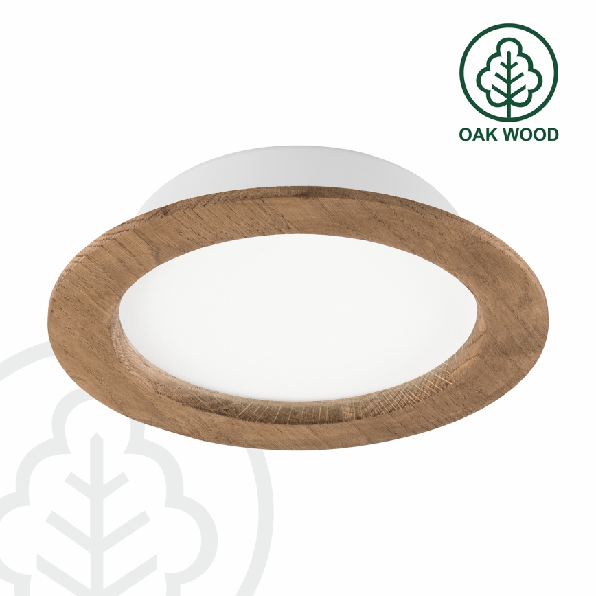 LED Einbauleuchte WOODY SPOT LED/16,5W/230V 4000K Nussbaum Ø 18,5 cm