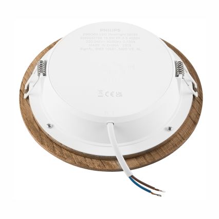 LED Einbauleuchte WOODY SPOT LED/16,5W/230V 4000K Nussbaum Ø 18,5 cm