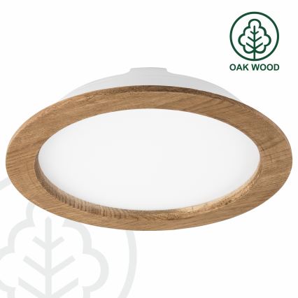 LED Einbauleuchte WOODY SPOT LED/23,5W/230V 4000K Nussbaum Ø 23,5 cm