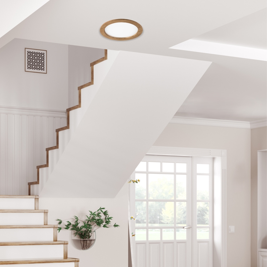LED Einbauleuchte WOODY SPOT LED/23,5W/230V 4000K Nussbaum Ø 23,5 cm