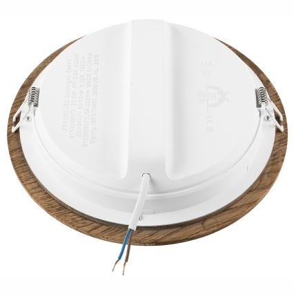 LED Einbauleuchte WOODY SPOT LED/23,5W/230V 4000K Nussbaum Ø 23,5 cm