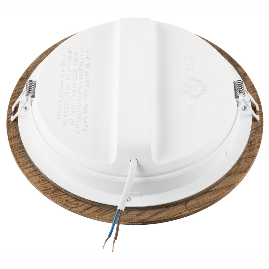 LED Einbauleuchte WOODY SPOT LED/23,5W/230V 4000K Nussbaum Ø 23,5 cm