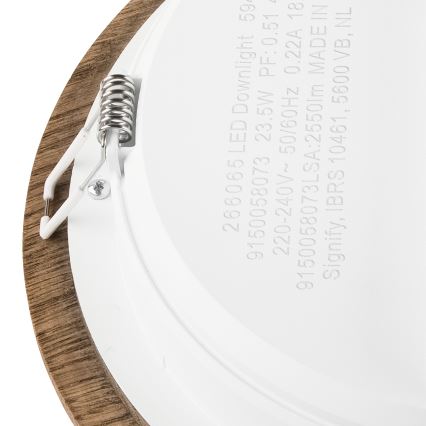 LED Einbauleuchte WOODY SPOT LED/23,5W/230V 4000K Nussbaum Ø 23,5 cm