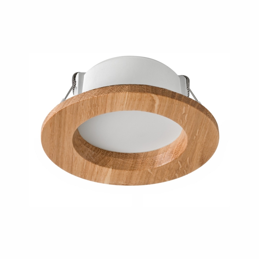 LED-Einbauleuchte WOODY SPOT LED/5,5W/230V 4000K Eiche ø 10 cm