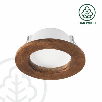 LED Einbauleuchte WOODY SPOT LED/5,5W/230V 4000K Kirschbaum Ø 10 cm
