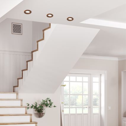 LED Einbauleuchte WOODY SPOT LED/5,5W/230V 4000K Kirschbaum Ø 10 cm