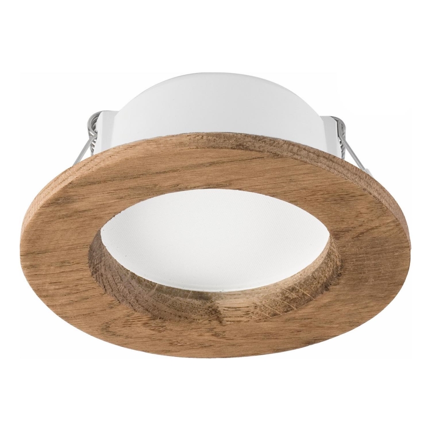 LED Einbauleuchte WOODY SPOT LED/5,5W/230V 4000K Nussbaum Ø 10 cm