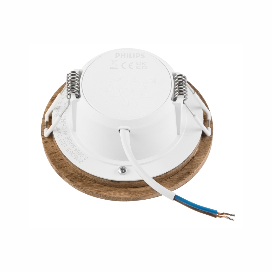 LED Einbauleuchte WOODY SPOT LED/5,5W/230V 4000K Nussbaum Ø 10 cm