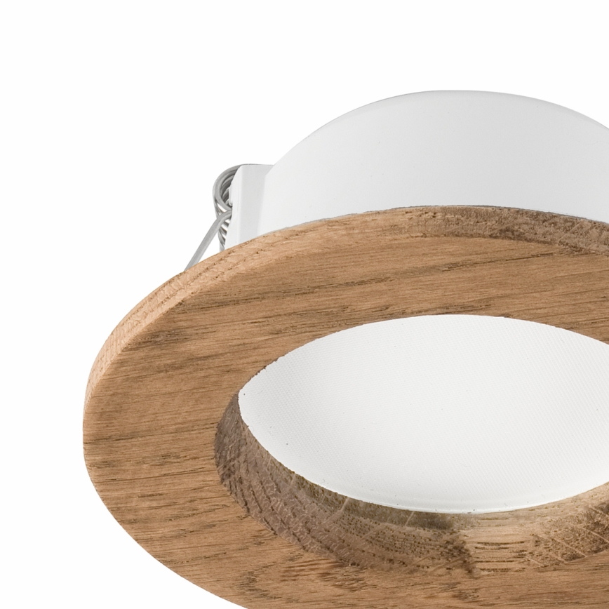 LED Einbauleuchte WOODY SPOT LED/5,5W/230V 4000K Nussbaum Ø 10 cm