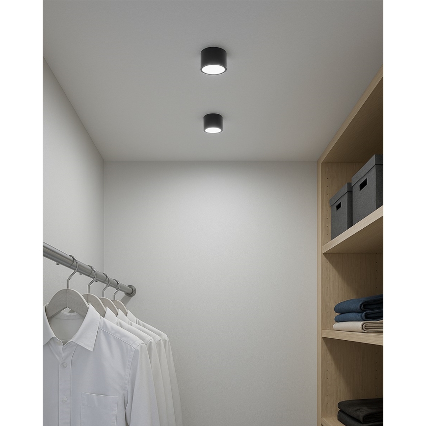 LED-Einbaustrahler LED/5W/230V 3000/4000/6400K Ø 7,5 cm schwarz
