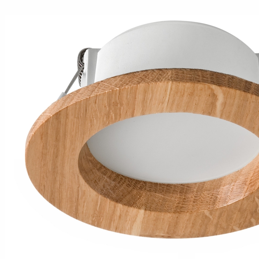 LED Einbauleuchte WOODY SPOT LED/5,5W/230V 4000K Eiche Ø 10 cm