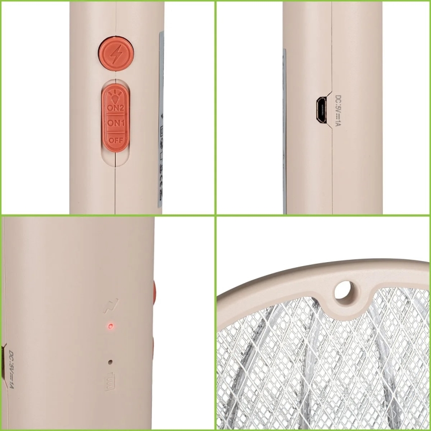 LED Elektrische Insektenfalle 2in1 500 mAh/5V Beige