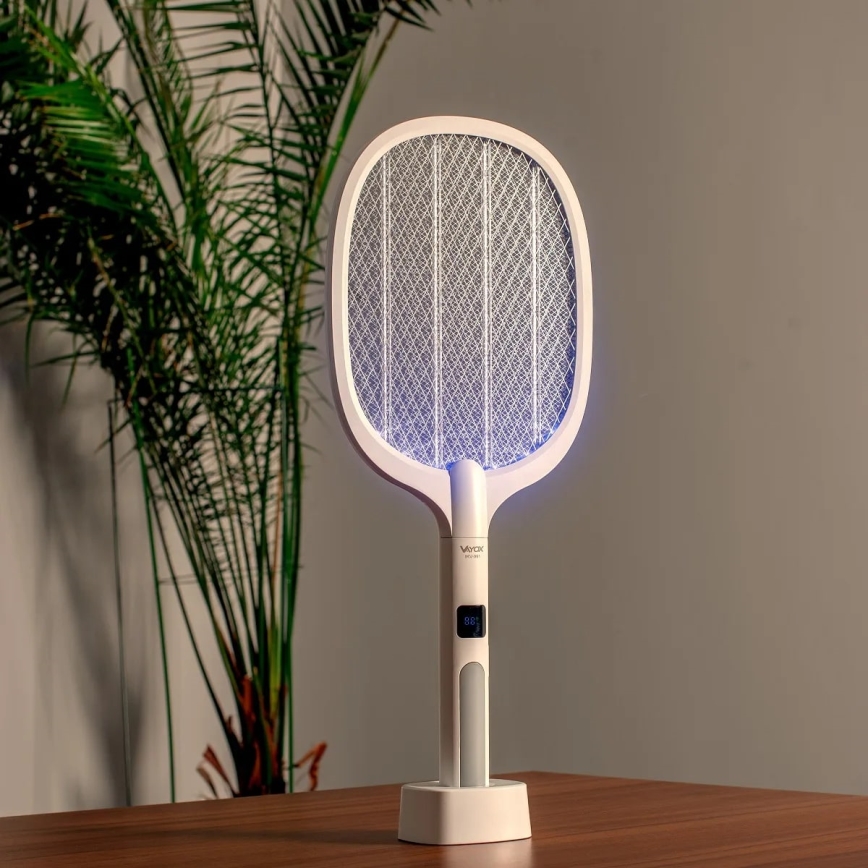 LED Elektrische Insektenfalle 2in1 mit LCD-Display 1200 mAh/5V Weiß