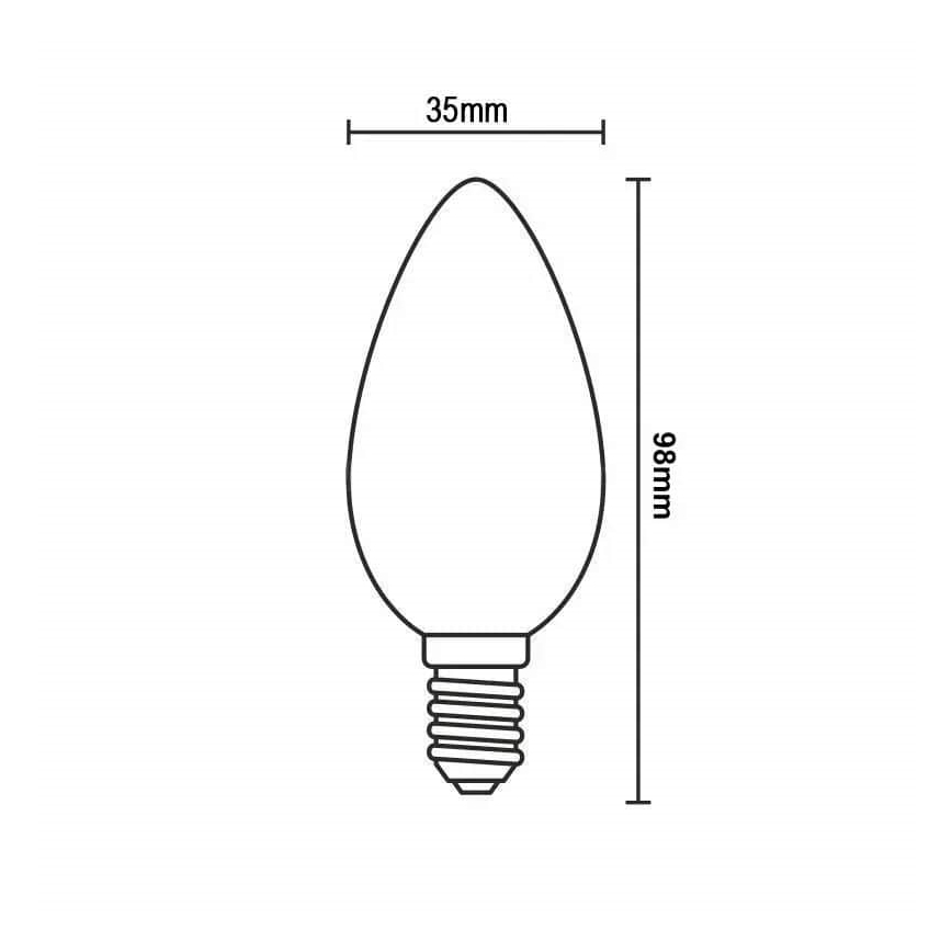 LED-Glühbirne WEISSER FILAMENT C35 E14/4,5W/230V 3000K