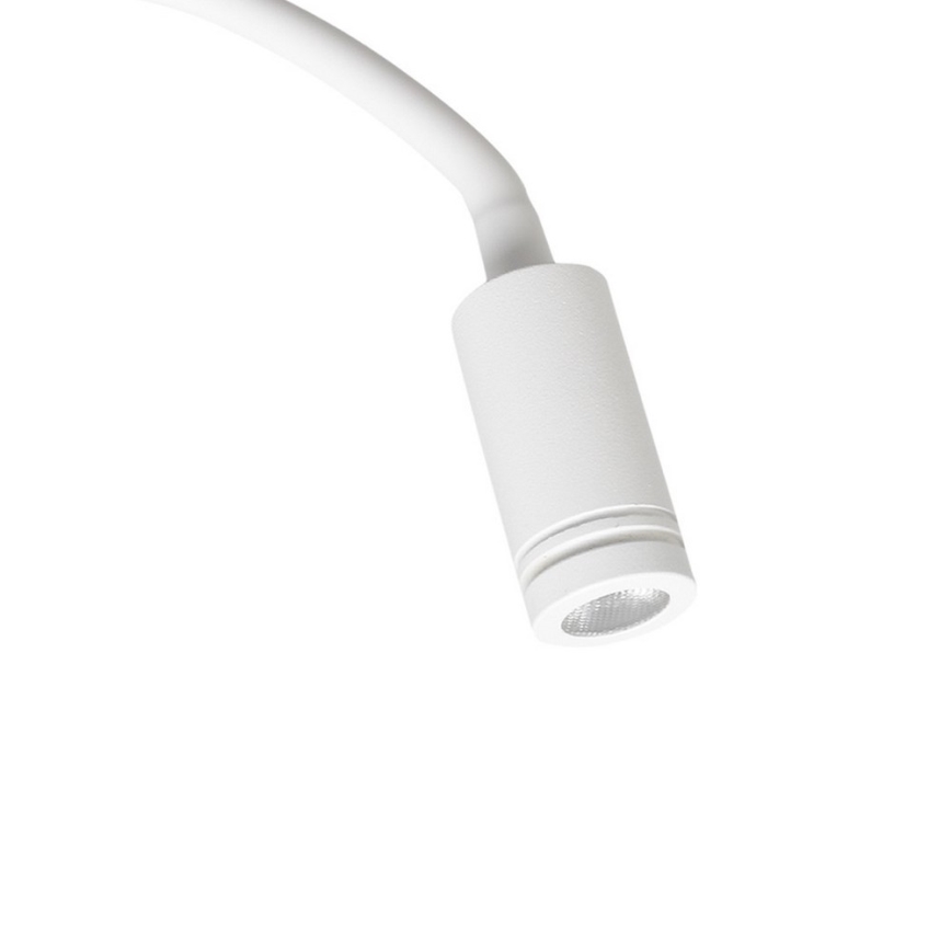 LED Flexibles Wandleuchte mit USB BASE 1xLED/8W+1xLED/2W/230V Weiß