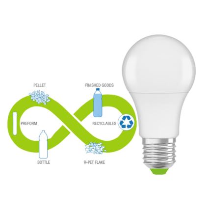 LED-Glühbirne aus recyceltem Kunststoff A60 E27/8,5W/230V 2700K - Ledvance