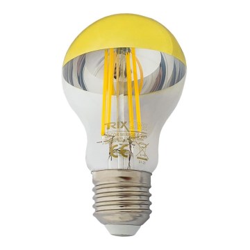 LED-Glühbirne mit Spiegelkappe DECOR MIRROR A60 E27/8W/230V 4200K gold