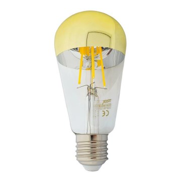 LED-Glühbirne mit Spiegelkappe DECOR MIRROR ST64 E27/8W/230V 4200K gold