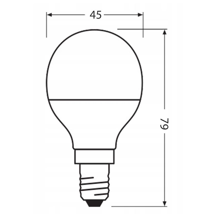 LED-Glühbirne aus recyceltem Kunststoff P45 E14/4,9W/230V 2700K - Ledvance
