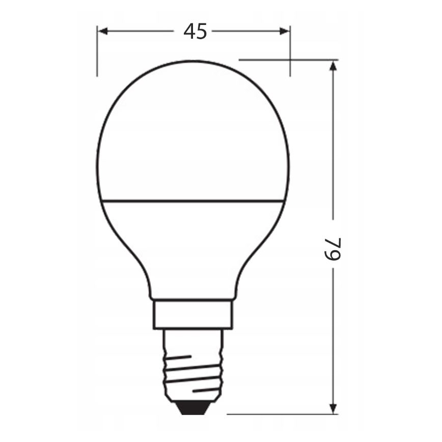 LED-Glühbirne aus recyceltem Kunststoff P45 E14/4,9W/230V 4000K - Ledvance
