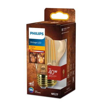 LED-Glühbirne VINTAGE Philips A60 E27/7W/230V 1800K