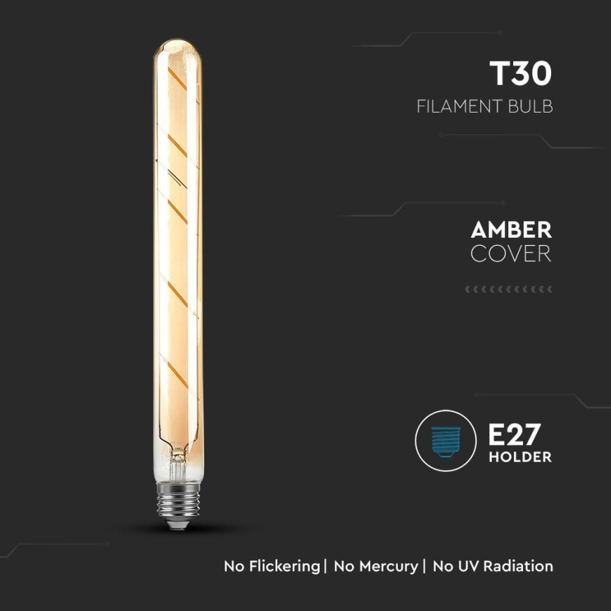 LED-Glühlampe FILAMENT T30 E27/5W/230V 2200K