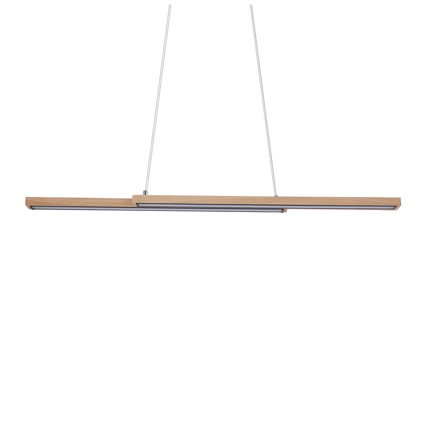 LED-Hängeleuchte an Drahtseil SENTO LED/19W/230V Holz