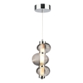 LED-Hängeleuchte an Kabel BOLLA LED/12W/230V Ø 16 cm glänzender Chrom/rauchgrau