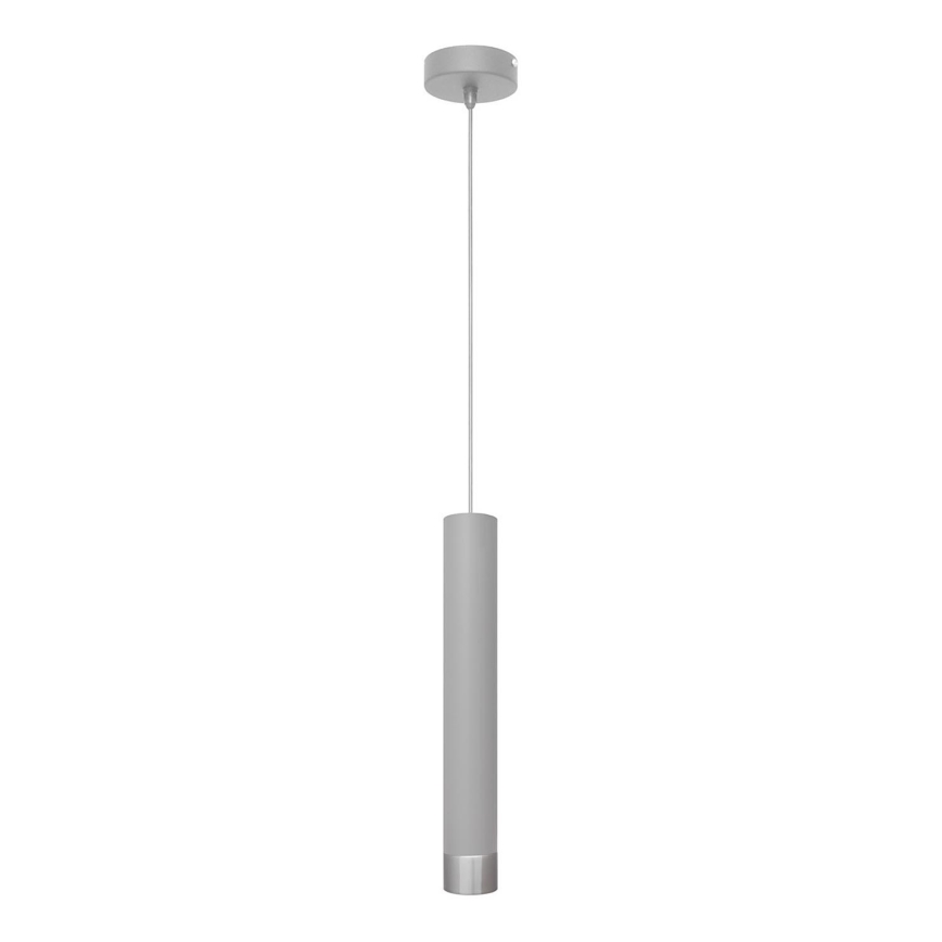 LED Hängeleuchte an Kabel TUBA 1xGU10/4,8W/230V grau/matter Chrom