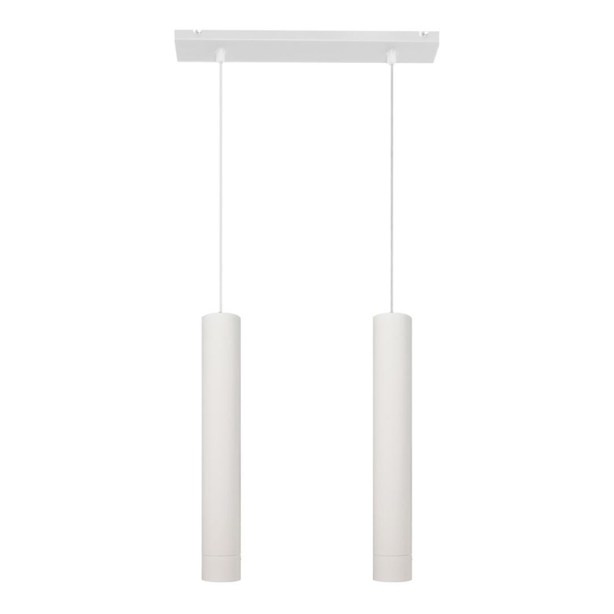 LED Hängeleuchte an Kabel TUBA 2xGU10/4,8W/230V weiß
