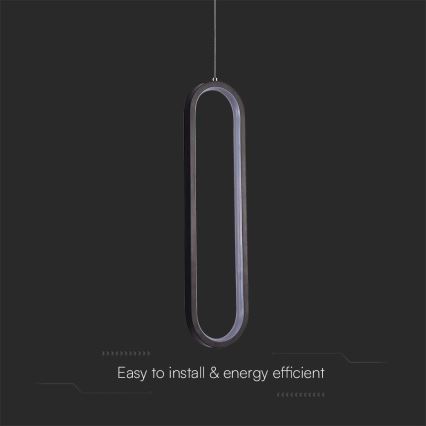 LED-Hängeleuchte an Schnur LED/13W/230V 4000K schwarz