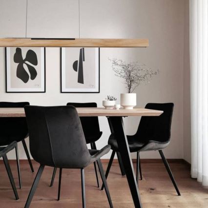 LED-Hängeleuchte an Schnur LED/22W/230V 4000K 120 cm Kiefer/Massivholz