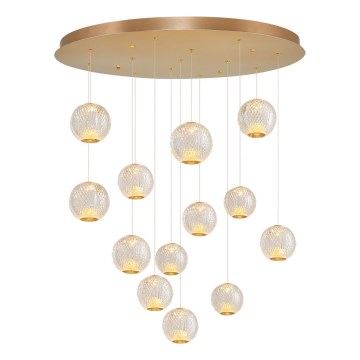 LED Hängeleuchte CREMONA 13xLED/5W/230V 3000K Gold