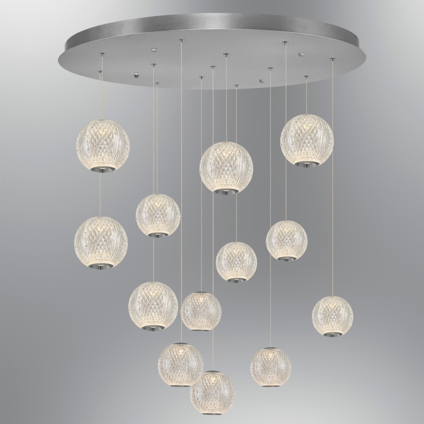LED Hängeleuchte CREMONA 13xLED/5W/230V 3000K Matt-Chrom