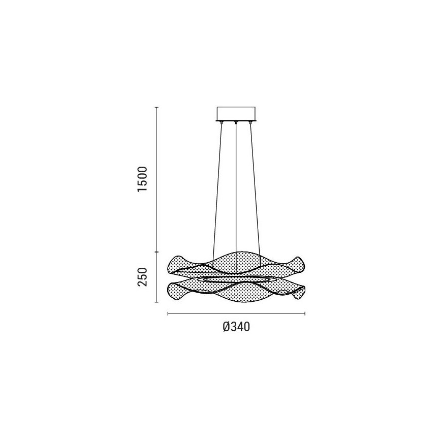 LED-Hängeleuchte FIRENZE LED/34W/230V 3000K d 34 cm