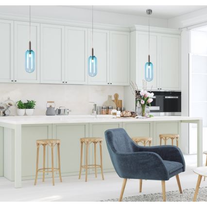 LED Hängeleuchte FIUGGI LED/6W/230V blau