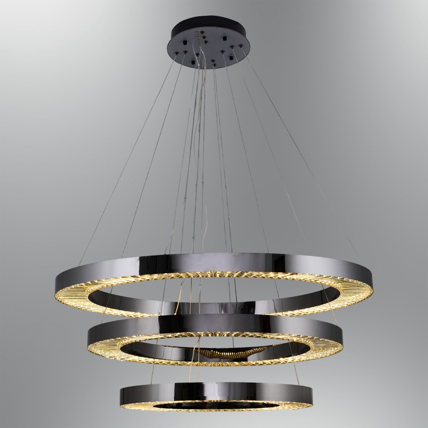 LED Hängeleuchte JESI LED/99W/230V 3000K Ø 100 cm Silber