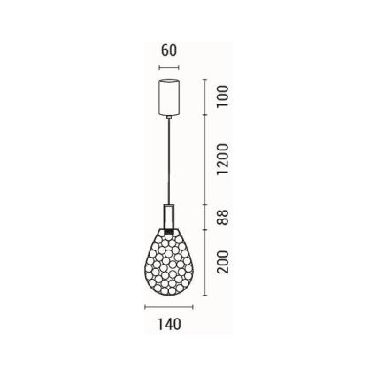 LED-Hängeleuchte LED/6,3W/230V 3000K golden d 14 cm