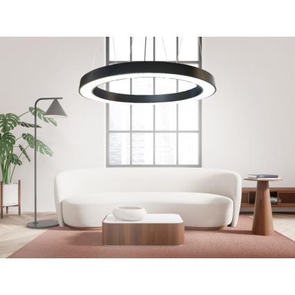 LED-Hängeleuchte LED/60W/230V 4000K d 120 cm schwarz
