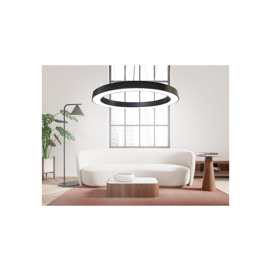 LED-Hängeleuchte LED/60W/230V 4000K d 120 cm schwarz